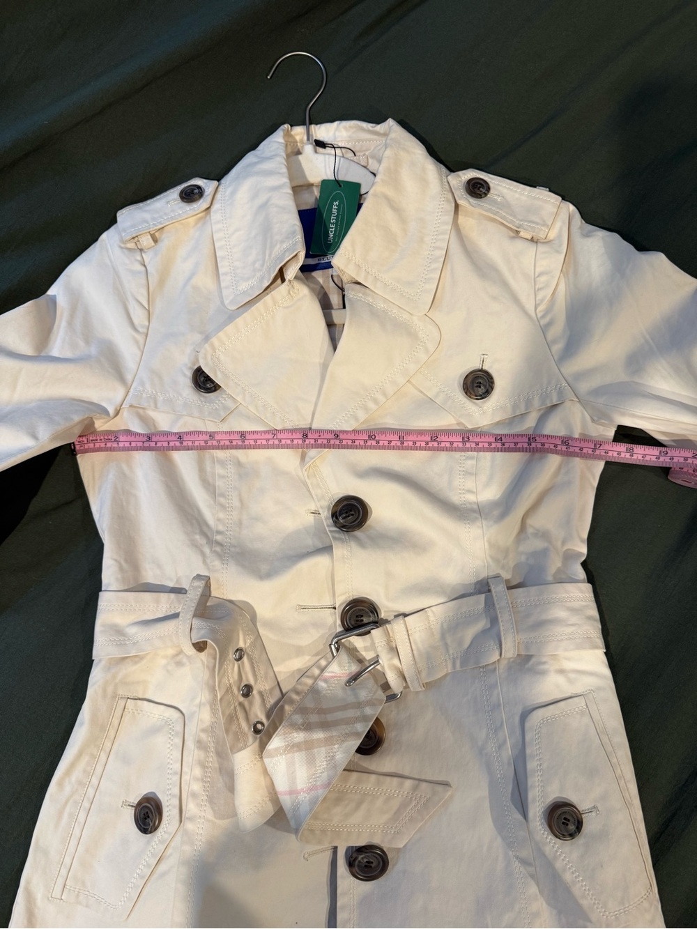 Burberry Cream Trench Coat - Picture 10 of 10
